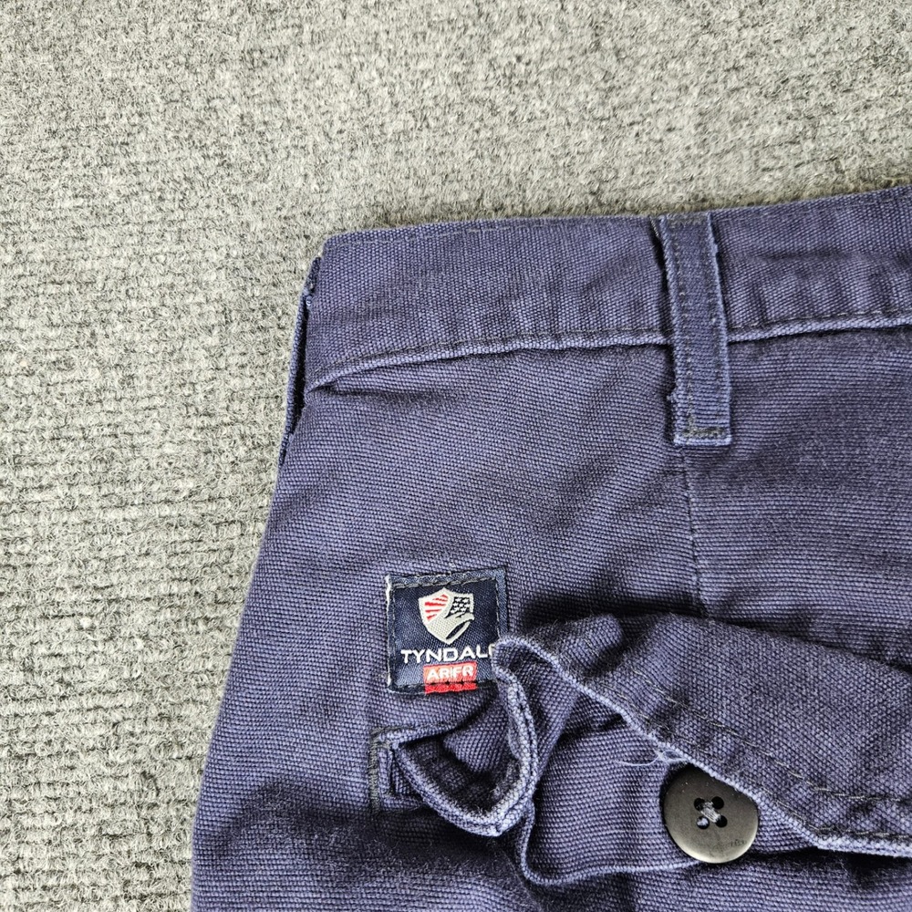 Tyndale Workwear Mens Flame Resistant Cargo Pants Navy Blue FR W40 L32 K215T - Picture 12 of 12